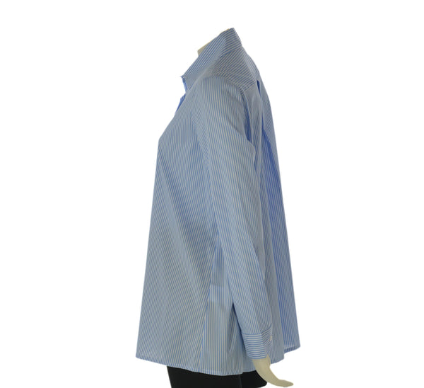 CAMICIA DONNA MANICA LUNGA FANTASIA A RIGHE MISTO COTONE  EMANUELA COSTA ART. 1182-25