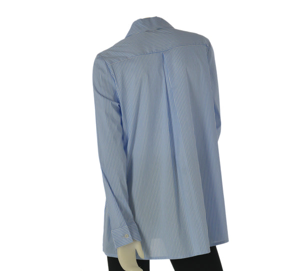 CAMICIA DONNA MANICA LUNGA FANTASIA A RIGHE MISTO COTONE  EMANUELA COSTA ART. 1182-25