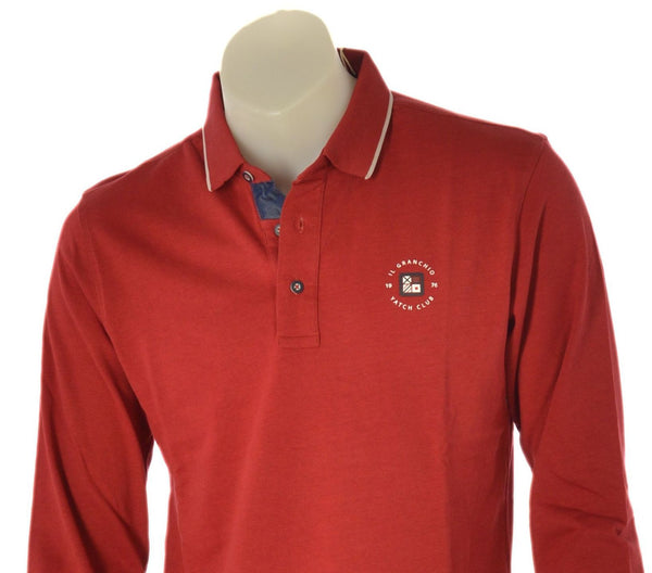 POLO UOMO COTONE PURO LOGO MANICA LUNGA  IL GRANCHIO ART. 51MGR47