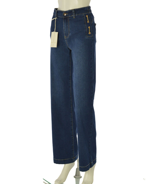 JEANS DONNA EMANUELA COSTA PALAZZO TASCHE ELASTICO ART. EC6752