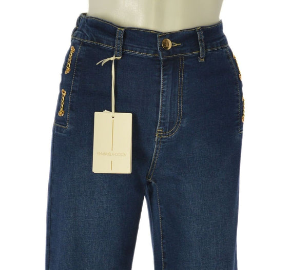 JEANS DONNA EMANUELA COSTA PALAZZO TASCHE ELASTICO ART. EC6752