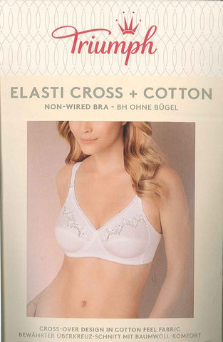 REGGISENO DONNA INCROCIO RICAMO MISTO COTONE GANCI MARCA TRIUMPH ART. ELASTI CROSS COTTON N