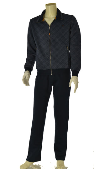 TUTA UOMO F.LLI CAMPAGNOLO FELPATA PANTALONE ELASTICO TASCHE FELPA FANTASIA ZIP TASCHE ART. 8Q77559