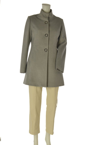 CAPPOTTO DONNA GRIFFAI COLLO PISTAGNA BOTTONI CLIP SPACCO TASCHE ART. 6052