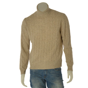 MAGLIONE UOMO ENRICO COVERI DOLCEVITA TRECCE LANA ART. EC136