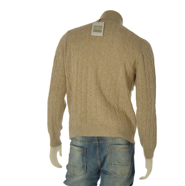 MAGLIONE UOMO ENRICO COVERI DOLCEVITA TRECCE LANA ART. EC136