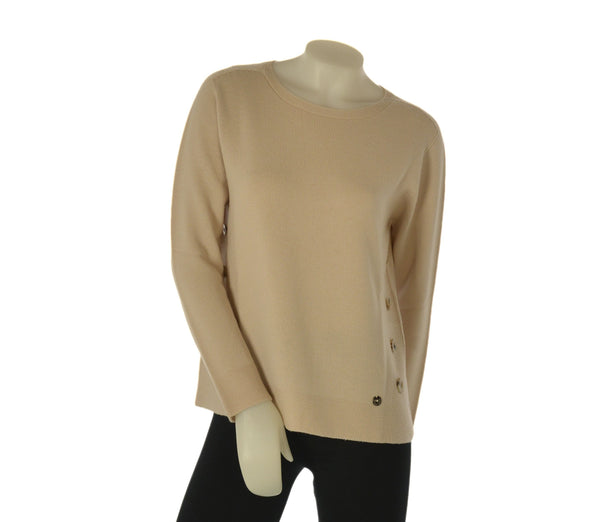 MAGLIONE DONNA RIVA TRICOT GIROCOLLO LANA BOTTONI ART. B315619