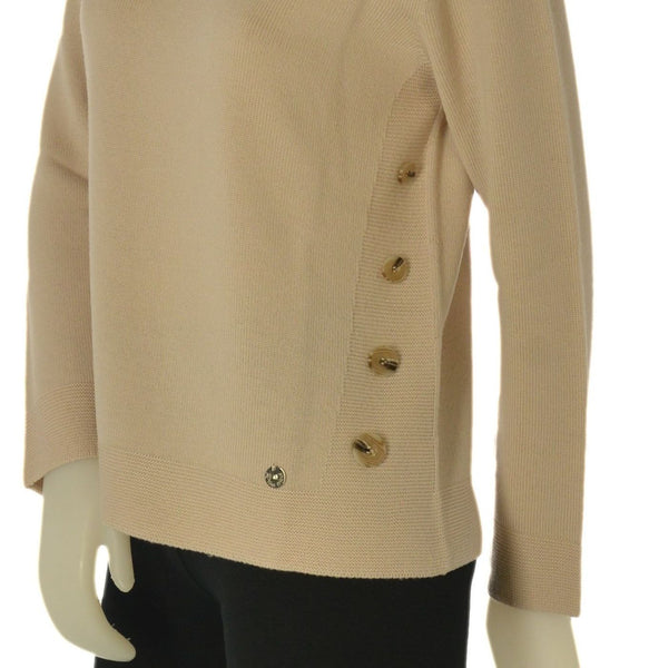 MAGLIONE DONNA RIVA TRICOT GIROCOLLO LANA BOTTONI ART. B315619