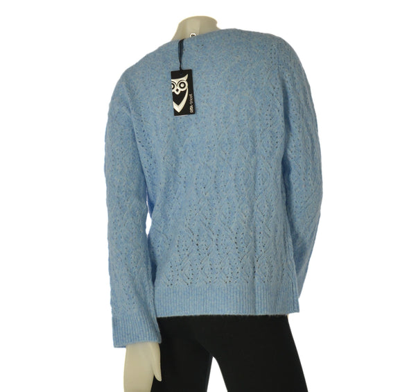 MAGLIONE DONNA RIVA TRICOT GIROCCOLLO MOTIVO TRAFORI ART. B315320