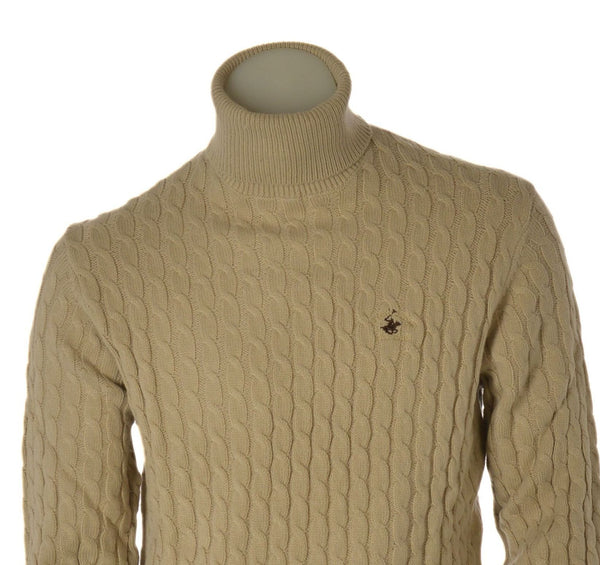 MAGLIONE UOMO BEVERLY HILLS POLO CLUB DOLCEVITA TRECCE LOGO ART. M431719