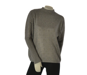 MAGLIONE DONNA LAURA BIAGIOTTI LUPETTO LOGO LUREX ART. 3006