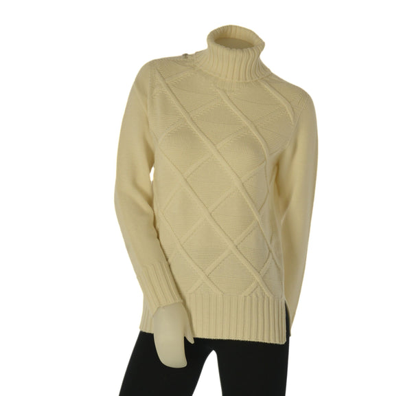 MAGLIONE DONNA VALERIE DOLCEVITA ROMBI LANA MERINO EXTRA FINE ART. 1138