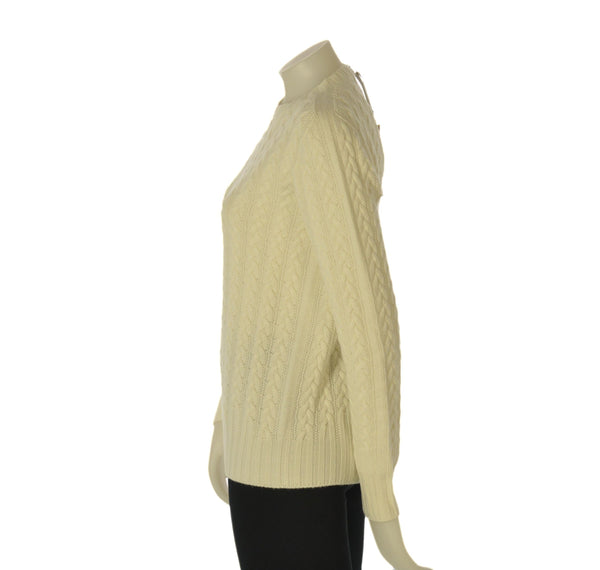 MAGLIONE DONNA VALERIE GIROCOLLO TRECCE LANA MERINO EXTRAFINE ART. 1144