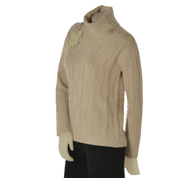 MAGLIONE DONNA VALERIE TRECCE CIAMBELLA LANA MERINO EXTRAFINE ART. 1151