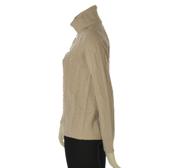 MAGLIONE DONNA VALERIE TRECCE CIAMBELLA LANA MERINO EXTRAFINE ART. 1151