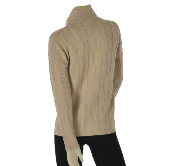 MAGLIONE DONNA VALERIE TRECCE CIAMBELLA LANA MERINO EXTRAFINE ART. 1151