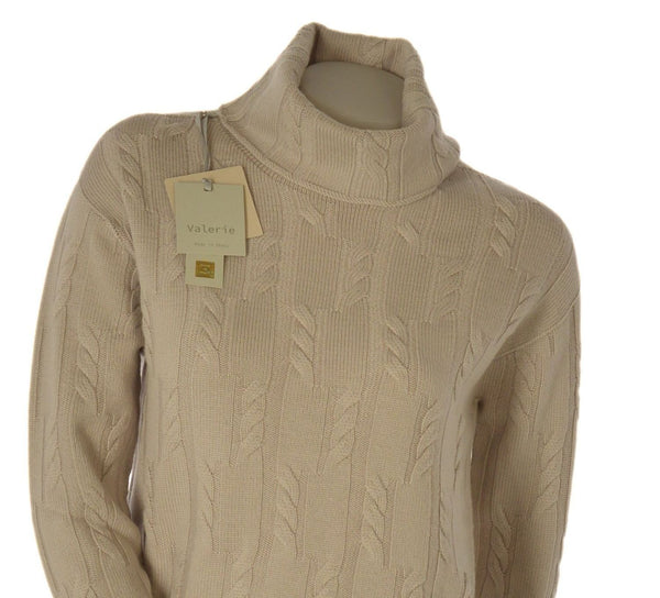 MAGLIONE DONNA VALERIE TRECCE CIAMBELLA LANA MERINO EXTRAFINE ART. 1151