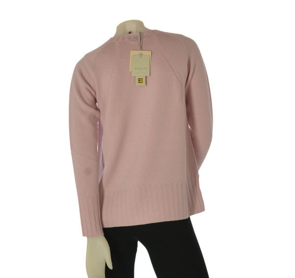 MAGLIONE DONNA VALERIE GIROCOLLO TRECCE SPACCHI LANA MERINO EXTRAFINE ART. 1011