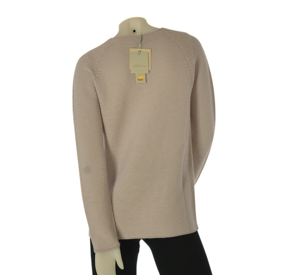 MAGLIONE DONNA VALERIE GIROCOLLO COSTE PAILLETTES LANA MERINO EXTRAFINE ART.  1182