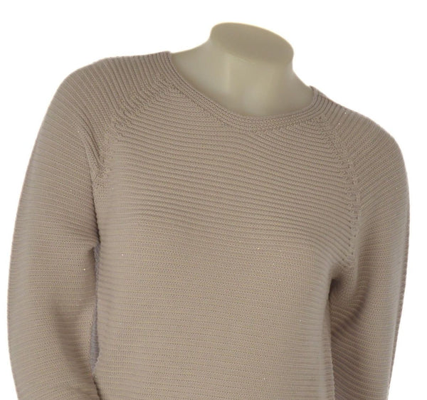 MAGLIONE DONNA VALERIE GIROCOLLO COSTE PAILLETTES LANA MERINO EXTRAFINE ART.  1182