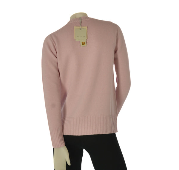MAGLIONE DONNA VALERIE GIROCOLLO LAVORATO SPACCHI LANA MERINO EXTRAFINE ART.1122