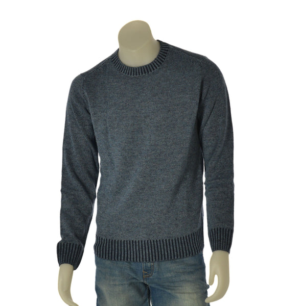 MAGLIONE UOMO CONSENSO GIROCOLLO MELANGE TOPPE LANA  ART. 4155 225