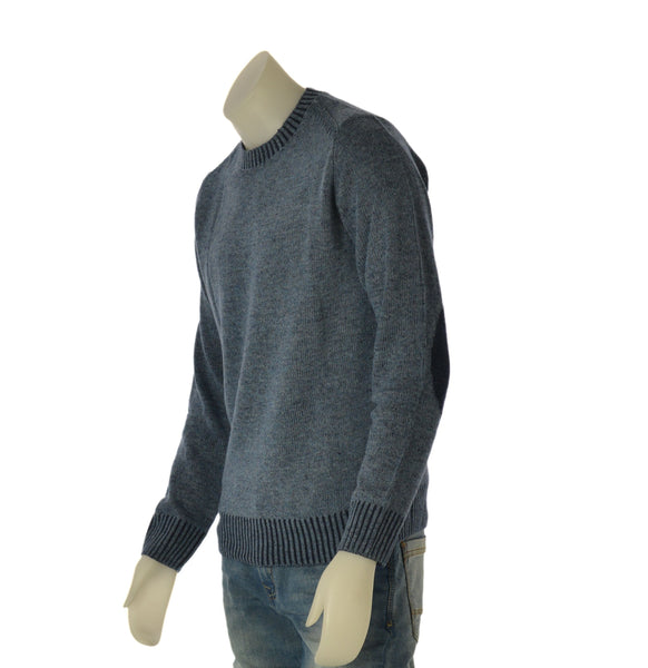 MAGLIONE UOMO CONSENSO GIROCOLLO MELANGE TOPPE LANA  ART. 4155 225