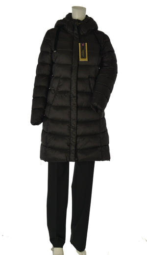 GIACCONE DONNA VIRGINIA BLU LUNGO CAPPUCCIO ZIP BOTTONI IMBOTTITO ART. PRIMIZIA-11L