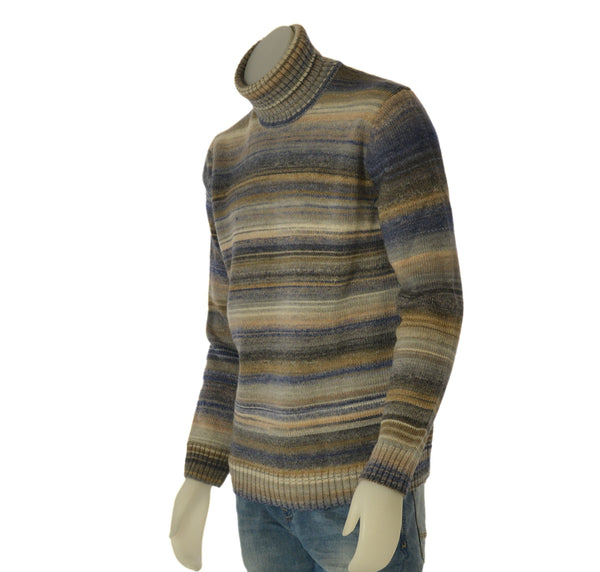 MAGLIONE UOMO  ENRICO COVERI DOLCEVITA FANTASIA LANA ART. EC246