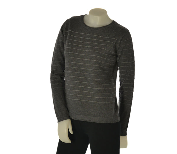 MAGLIONE DONNA GAIA B GIROCOLLO LUREX RIGHE VISCOSA ART. 331