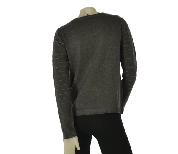 MAGLIONE DONNA GAIA B GIROCOLLO LUREX RIGHE VISCOSA ART. 331