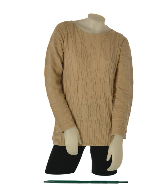 MAGLIONE DONNA RIVA TRICOT BARCHETTA LAVORATO LAME' ART.B315319