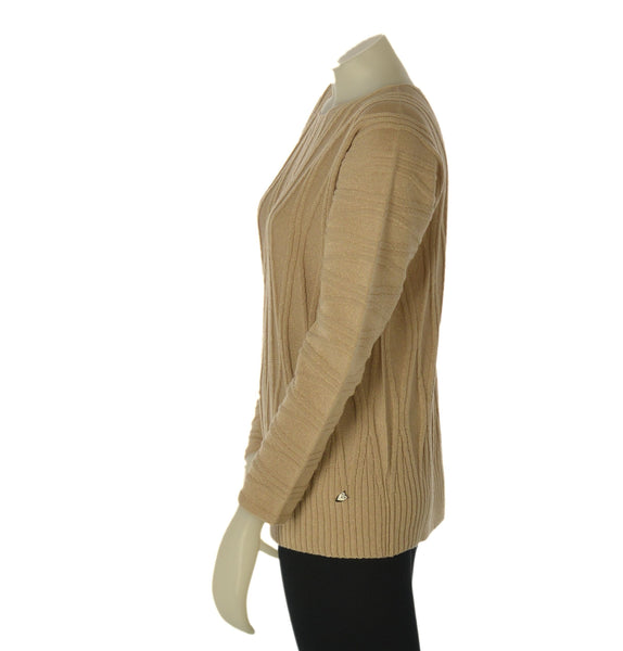 MAGLIONE DONNA RIVA TRICOT BARCHETTA LAVORATO LAME' ART.B315319