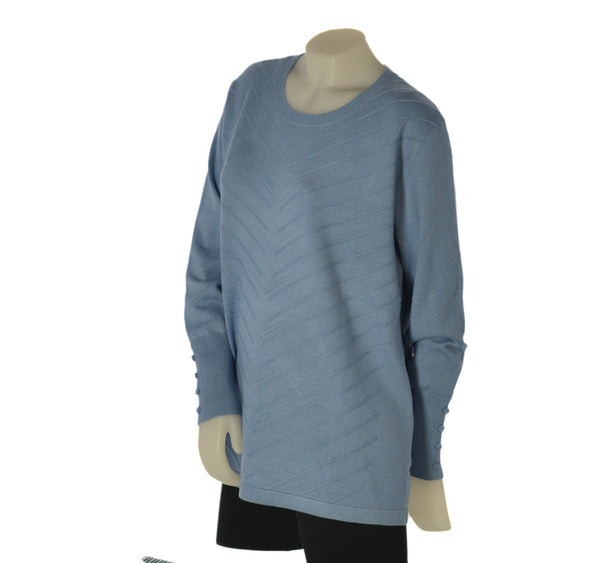 MAGLIONE DONNA GAIA PIU TAGLIE OVER GIROCOLLO LAVORATO ART. 402
