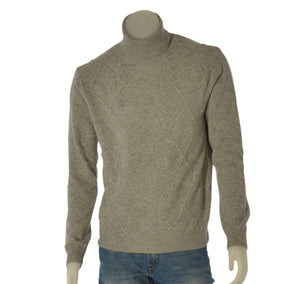 MAGLIONE UOMO ENRICO COVERI DOLCEVITA LAVORATO ROMBI LANA ART. EC135