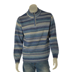 MAGLIONE UOMO ENRICO COVERI LUPETTO MEZZA ZIP RIGATO ART. EC248