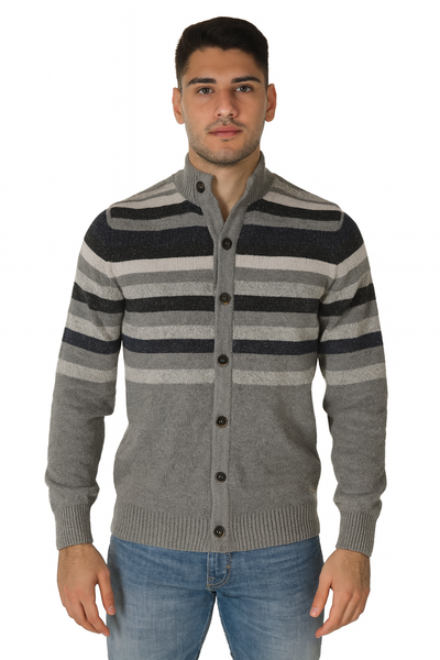 GIACCA UOMO BOTTONI POLSINI FASCIA TASCHE RIGHE MARCA RE DEL MARE