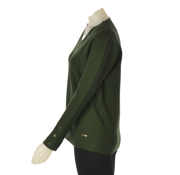 MAGLIONE DONNA SCOLLO POLSINIMFASCIA APPLICAZIONI MARCA COVERI ART. DC823