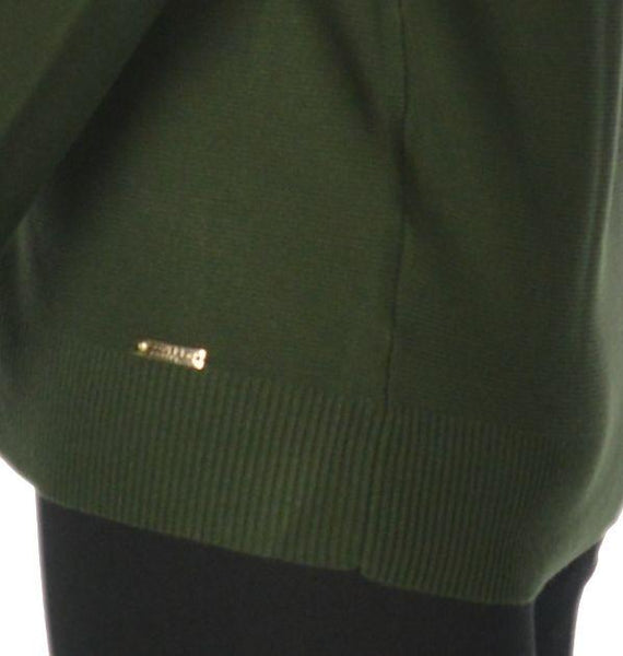 MAGLIONE DONNA SCOLLO POLSINIMFASCIA APPLICAZIONI MARCA COVERI ART. DC823