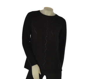 MAGLIONE DONNA RAGAZZA LANA GIROCOLLO LAVORATO MARCA RIVA TRICOT ART. B115610