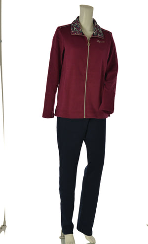 TUTA DONNA RAGAZZA FELPATA FELPA ZIP PANTALONE ELASTICO MARCA CAMPAGNOLO ART. 8Q76458