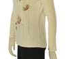 MAGLIONE DONNA RAGAZZA GIROCOLLO STRASS FIORI MARCA ELEONORA DELBONO ART. NL611
