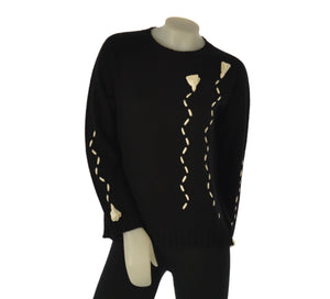 MAGLIONE DONNA RAGAZZA  GIROCOLLO FIORI RASO MARCA  RIVA TRICOT ART. B115317