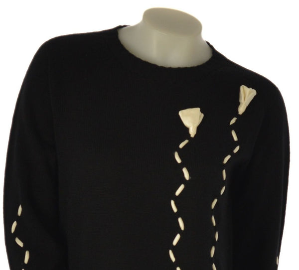 MAGLIONE DONNA RAGAZZA  GIROCOLLO FIORI RASO MARCA  RIVA TRICOT ART. B115317