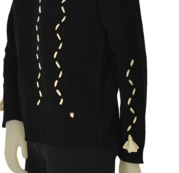 MAGLIONE DONNA RAGAZZA  GIROCOLLO FIORI RASO MARCA  RIVA TRICOT ART. B115317