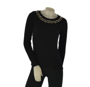 MAGLIONE DONNA RAGAZZA GIROCOLLO STRASS MARCA GAIA B ART. 815