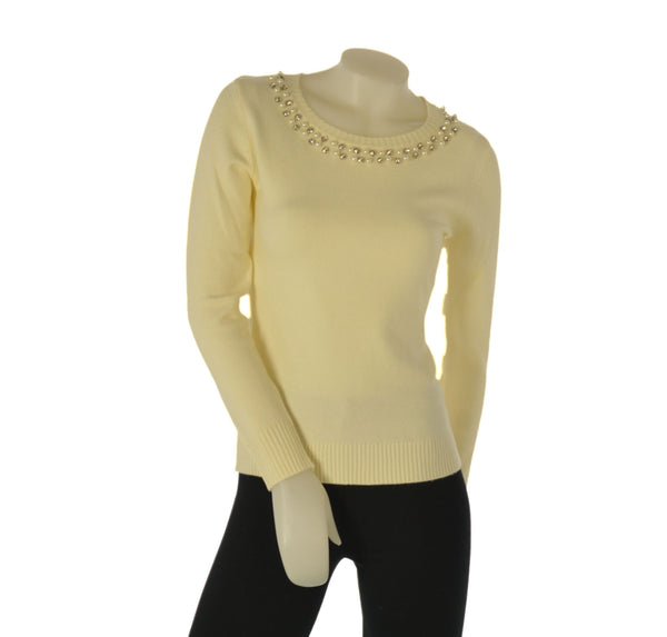 MAGLIONE DONNA RAGAZZA GIROCOLLO STRASS MARCA GAIA B ART. 815