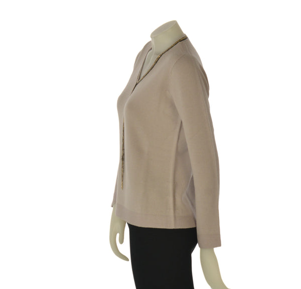 MAGLIONE DONNA RAGAZZA SCOLLO V LANA CATENELLE MARCA RIVA TRICOT ART. B115617