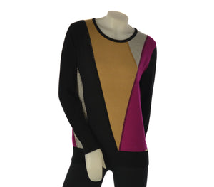 MAGLIONE DONNA RAGAZZA FANTASIA STRASS GIROCOLLO MARCA COVERI ART. DC1043