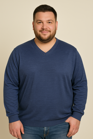 MAGLIONE UOMO CONFORMATO SCOLLO POLSINI FASCIA MARCA SPORTING MARE ART. 120/60